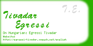 tivadar egressi business card